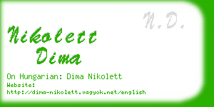 nikolett dima business card